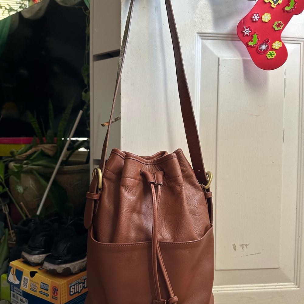 Coach Tan Leather Shoulder Bag
